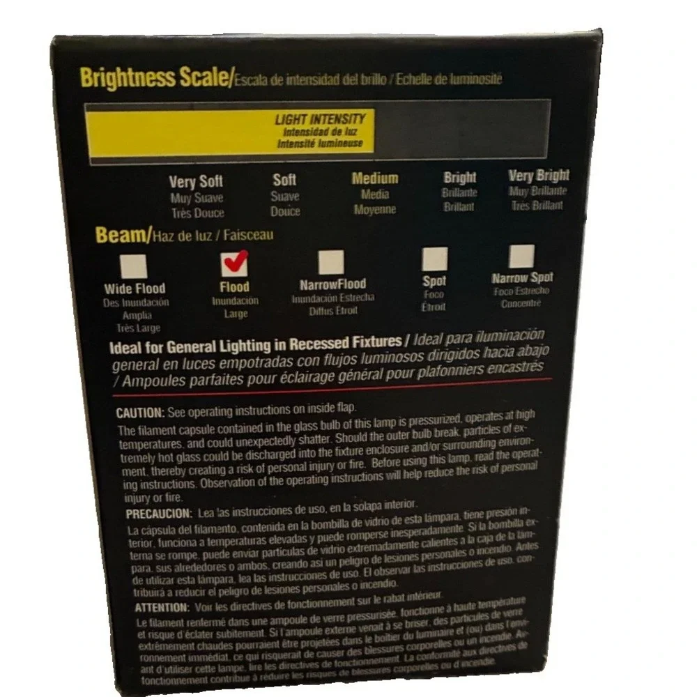 Philips 75W Flood Light Bulb 940 Lumens 2000 Hrs Life New In Box